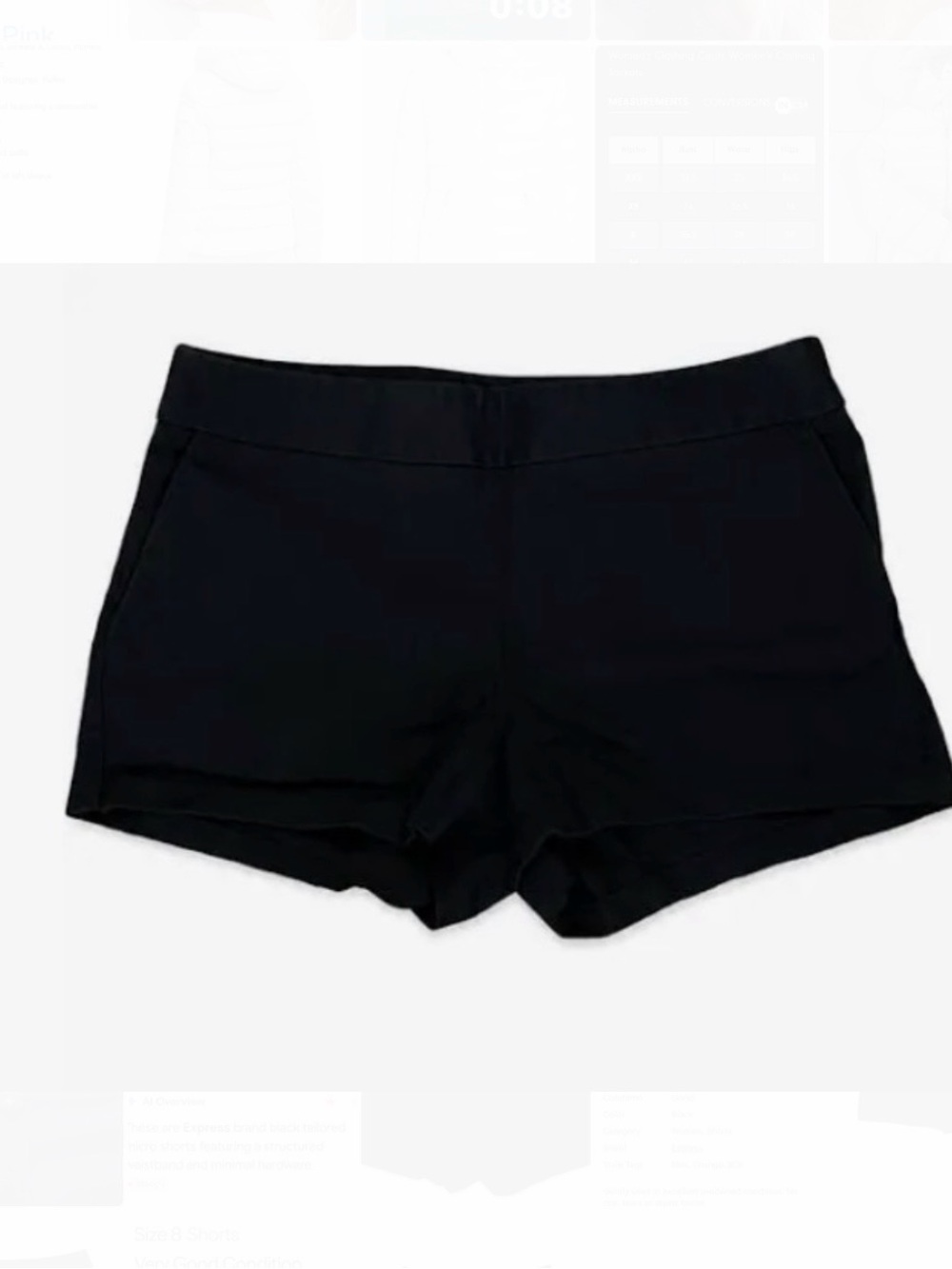 Express Black Cotton Low Waisted Micro Shorts Size 2